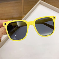 Children's fashionable solid color sunglasses  Yellow
