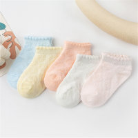 Set of 5 pairs, children's summer breathable mesh socks  Multicolor