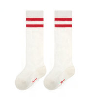 Baby Pure Cotton Stripe Pattern Knee-high Socks  Red