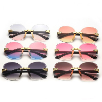 Children's Oval-shaped Gradient Sunglasses
