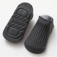 chaussettes bébé Chaussettes en coton uni Chaussettes antidérapantes  Noir