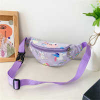 Bolso bandolera con diseño de unicornio y dinosaurio para niños  Púrpura