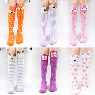 Toddler Pure Cotton Color-block Cartoon Pattern Stockings