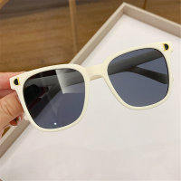 Children's fashionable solid color sunglasses  Beige