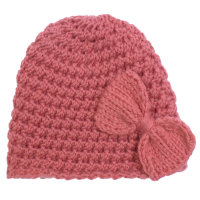 Children's solid color wool hat  watermelon red