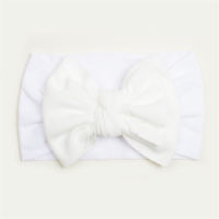 Baby spring and autumn thin solid color headband  White