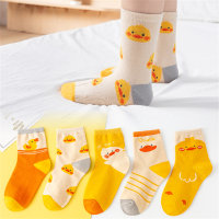 5-Pack, Children's Duck Socks  Yellow