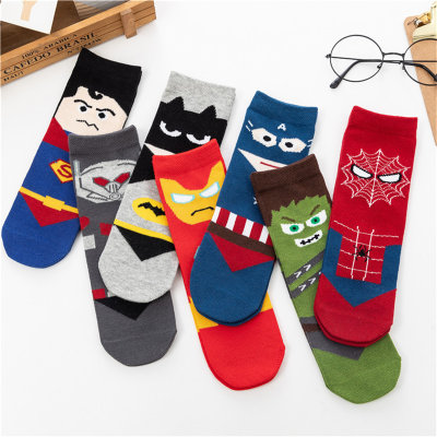 Toddler Cartoon hero pattern hero series boys straight socks