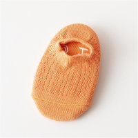 Baby Pure Cotton Solid Color Non-slip Socks  Orange