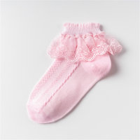 Children's lace mesh socks  Pink