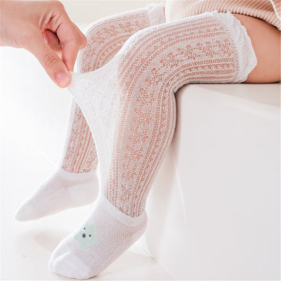 Baby Girl Pure Cotton Solid Color Cartoon Pattern Stockings