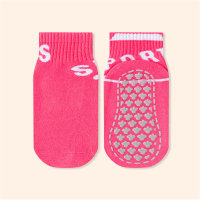 Calcetines de piso antideslizantes de color caramelo de moda para niños  Rosa caliente