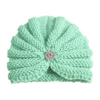 Toddler Girl Solid Color Woolen Hat  Mint Green