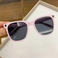 Children's fashionable solid color sunglasses  Pink