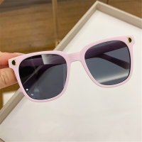 Children's fashionable solid color sunglasses  Pink