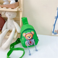 Bolso bandolera de moda para niños con diseño de oso  Verde
