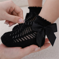 Baby's Cute Bow Breathable Mesh Socks  Black