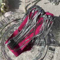 Spring sequin fringed calf socks, versatile mid-calf socks  Hot Pink