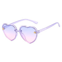 Kleinkind-Mädchen-Herz-Form-Sonnenbrille  Helles Lila