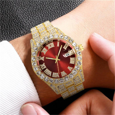 Men Fashion Luxury Diamonds Electronic Watch