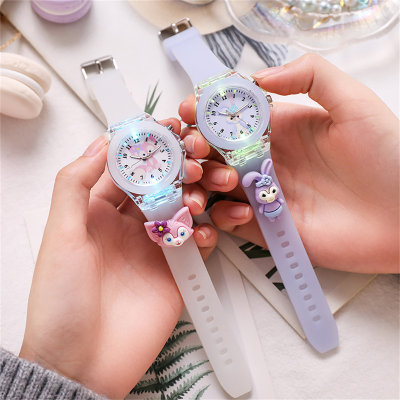 Children's jelly color doll luminous watch