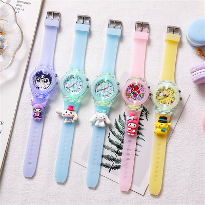 Children's jelly color doll luminous watch