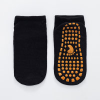 Chaussettes de sol antidérapantes en silicone pour tout-petits  Noir