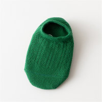 Baby Pure Cotton Solid Color Non-slip Socks  Green