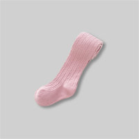Baby Girl Pure Cotton Solid Color Pantyhose  Pink