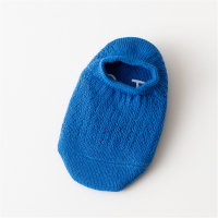 Calcetines Antideslizantes Color Liso Algodón Puro Bebé  Azul
