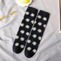 Gerade Socken für Kinder mit englischem Blumen-Alphabet  Mehrfarbig