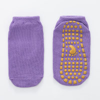 Children's Trampoline Non-Slip Silicone Toddler Floor Socks  Purple