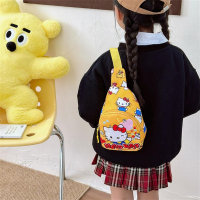 Children's chest bag cartoon print crossbody backpack  Yellow