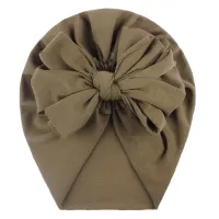 Baby Solid Color Bowknot Decor Children's Hat  Dark Green