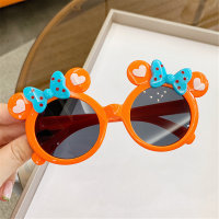 Lindas gafas de sol de dibujos animados para niños.  naranja