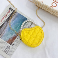 Girl Heart-shaped Design Crossbody Bag  Yellow