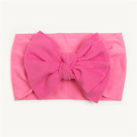 Baby spring and autumn thin solid color headband  Hot Pink