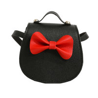 Children's bow shoulder bag messenger bag  Black