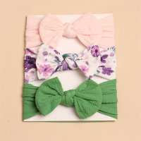 3er-Pack süße Schleifen-Stirnbänder für Babys  Mehrfarbig