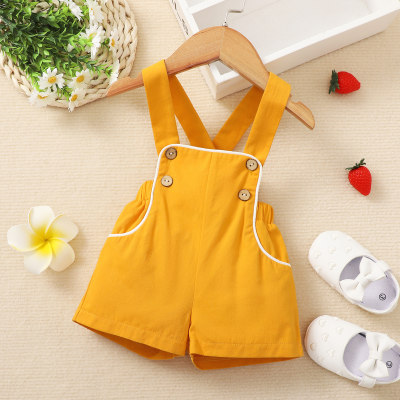 Baby Solid Colour Overalls Shorts