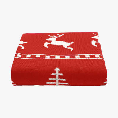 Baby Christmas Style Elk Knitting blanket