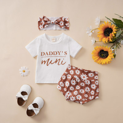 Lettering Top and Daisy Pants Set