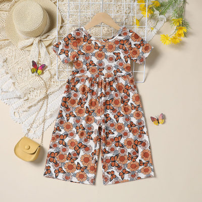 Flower and Butterfly Jumpsuit