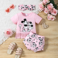 Mickey Mouse short sleeve suit  Pink