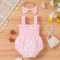 Sleeveless floral camisole with suspenders  Pink
