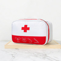 Bolsa médica individual, bolsa grande de primeros auxilios, bolsa de emergencia para exteriores, bolsa de almacenamiento para prevención de desastres  Blanco