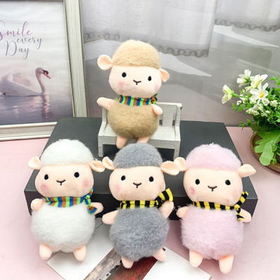 Boneca de desenho animado de ovelhas fofas de pelúcia para crianças mochila brinquedos de boneca