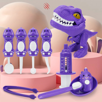 Kit de dentiste de dinosaure de bande dessinée pour le jeu de simulation d'enfant