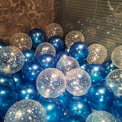 100 globos de decoración de fiesta de colores mixtos de estrellas.