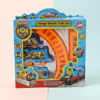 Electric DIY Track Small Train Play Set Puzzle Assembled Track Train  Blue